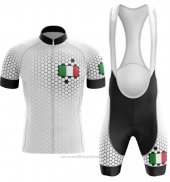 2020 Maillot Cyclisme Italie Blanc Manches Courtes et Cuissard (4)